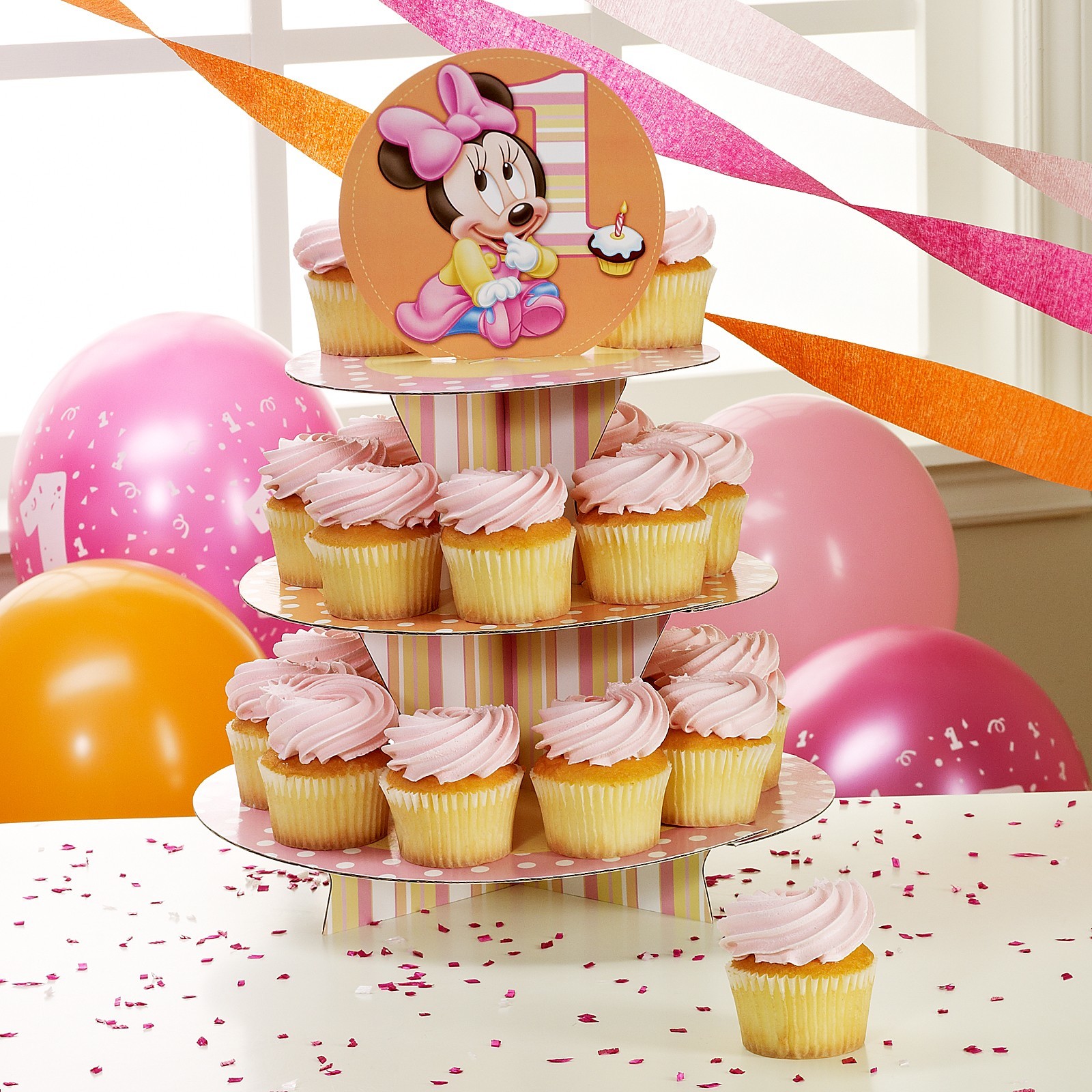 Printable Cardboard Party Cupcake Stand , 3 Tiered Cupcake Display Stand