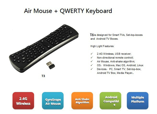 Fly Air Mouse Wireless Keyboard , 2.4ghz Air Mouse For Android Tv Box