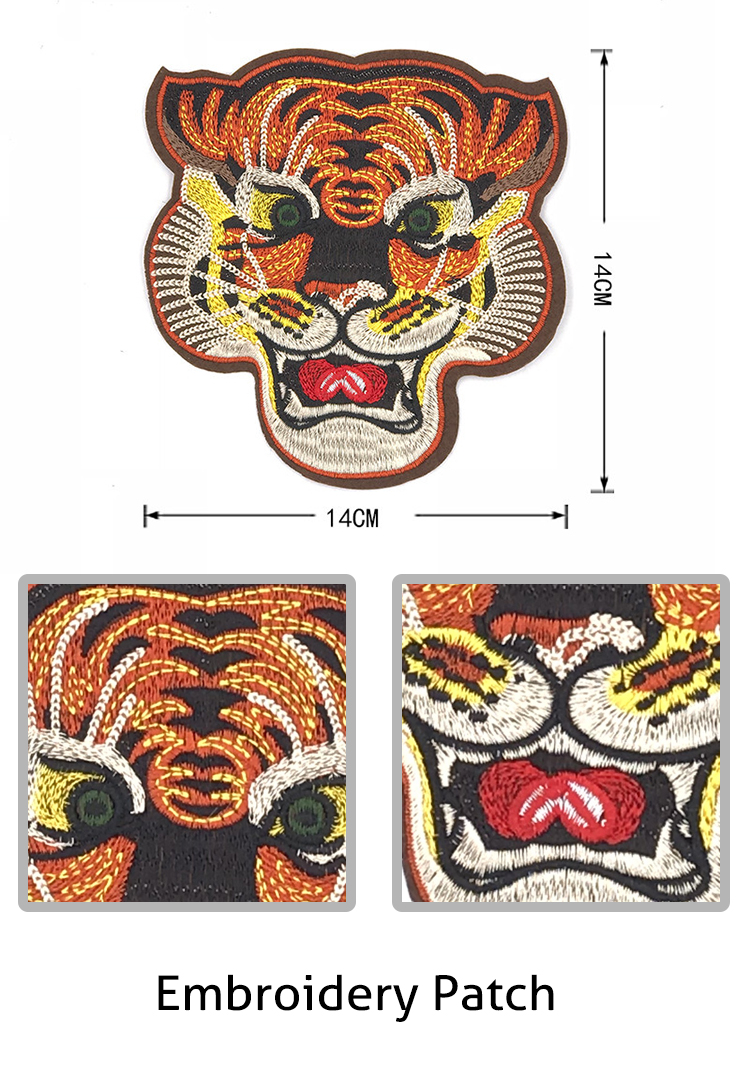 DIY Fashion Embroidered Animal Patches , Colorful Decorative Patches For Jackets