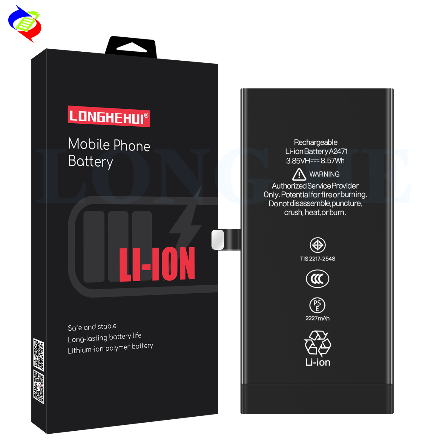 2227mAh Rechargeable Battery for iPhone 12 mini Dual IC Protection Li-ion Polymer