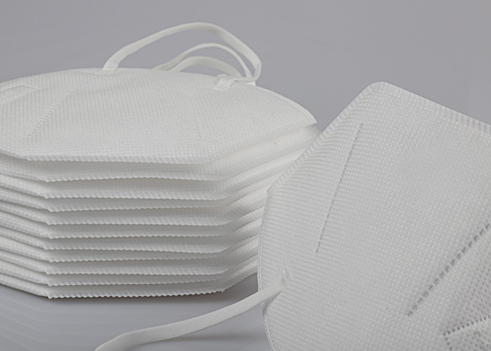 Anti Bacterial Folding FFP2 Mask White Color For Restaurants / Schools