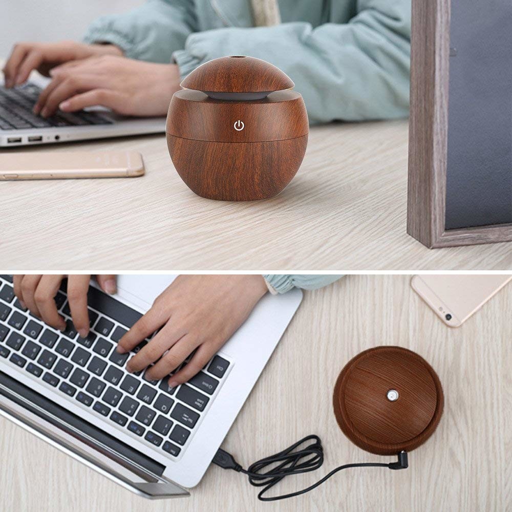 Portable 130ml Ultrasonic Cool Mist Air Diffuser