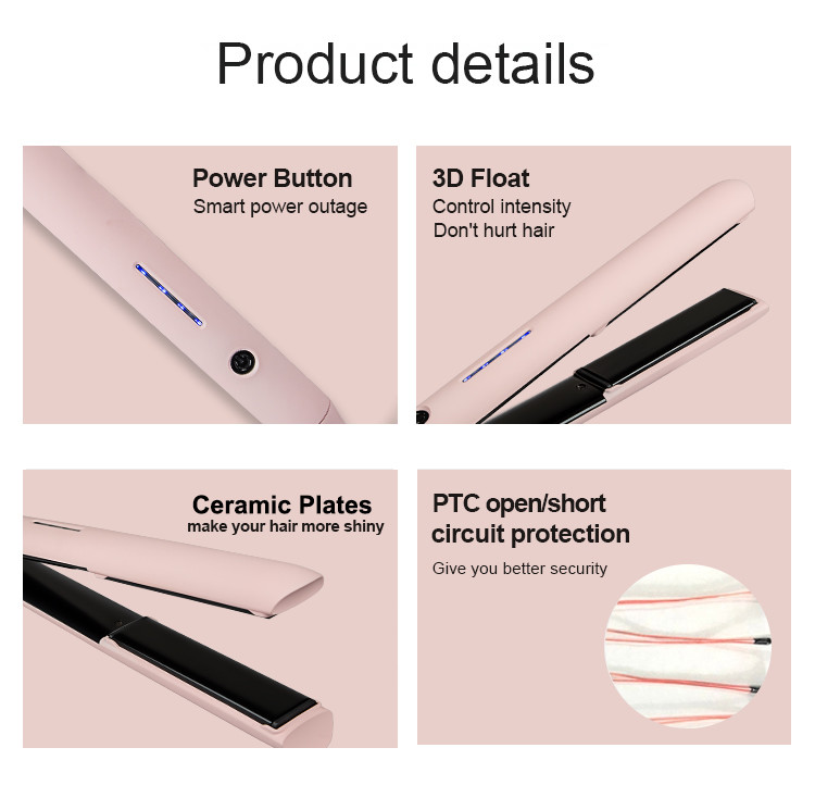 55W 2 In 1 Ceramic Tourmaline Ionic Flat Iron Hair Straightener Curler LED Display