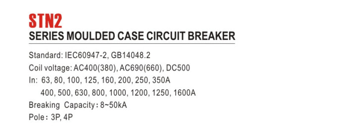8kA Three and Four Pole Mould Case MCCB Circuit Breaker CE Passed Mini Circuit Breaker