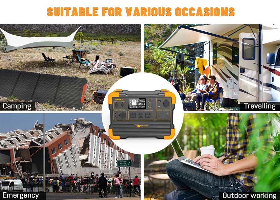 NCM Lithium Battery Portable Solar Generator UPS 2000W With 1450Wh Battery Capacity