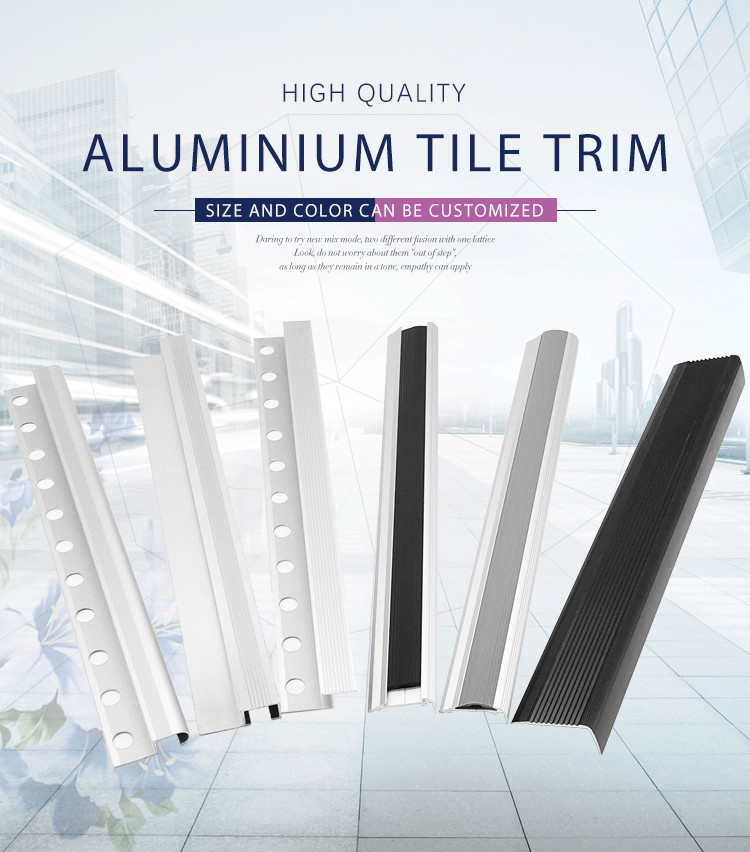 Solid Laminate Flooring Aluminium Bullnose Stair Nosing Staircase Protection