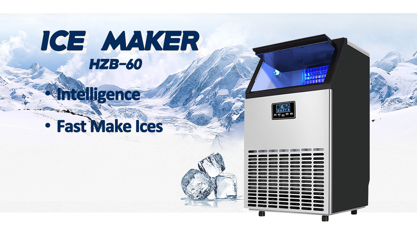 Ice Block Making Machine 60kg Ice Cube Maker Automatic Home Commercial Small Ice Maker for Ice output per 24 hours 50KG