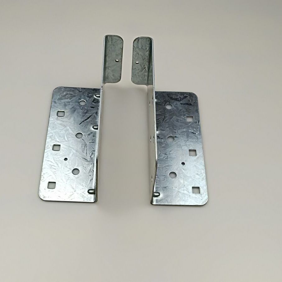 Galvanized Steel Split Joist Hangers Structural Connectors 6" Face Mount 16 Gauge