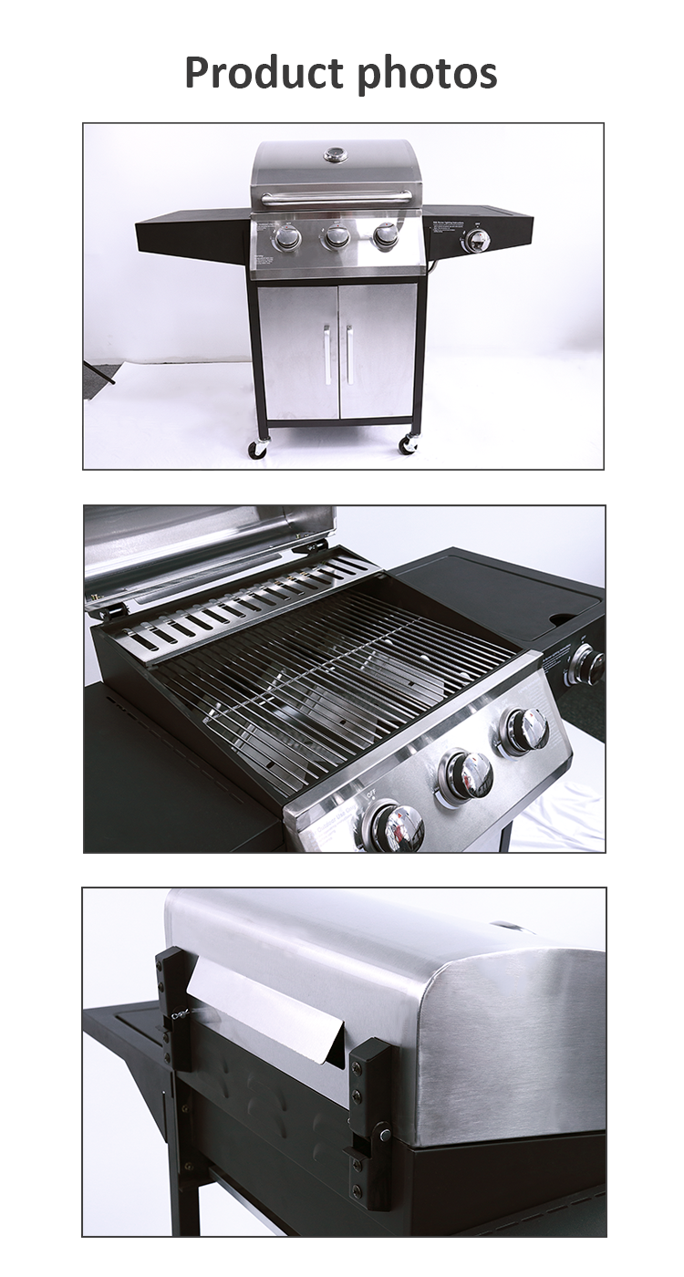 Regulate Temperature Gas Grill Durable Multiple Oven BBQ Smoker for Outdoor Barbecue