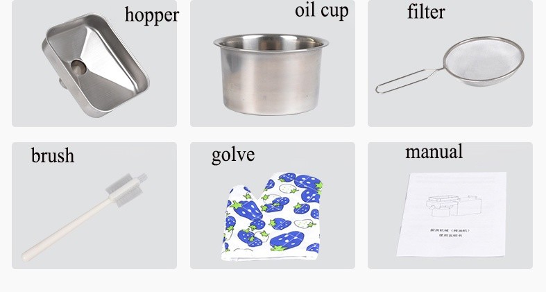 Stainless Steel Home Oil Press Machine 3-6 Kg/H mini oil expeller machine