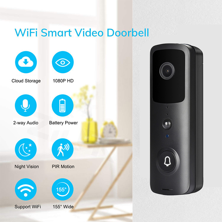 2 Way Audio WiFi Video Doorbell Camera 1080P with Chime Motion Detector
