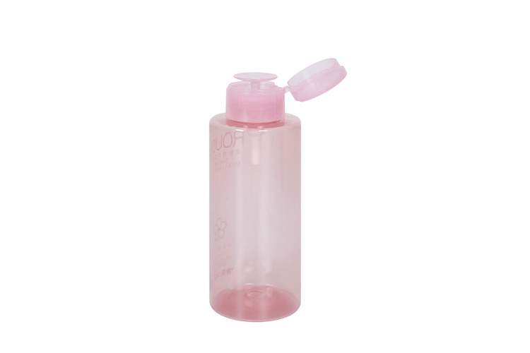 Push Down Transparent PET Nail Polish Remover Bottle