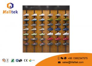 China Durable Shoe Store Using Steel And Wooden Display Rack With Multiple Sizes on sale