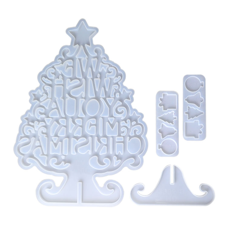 DIY 3D Christmas Tree Silicone Mold Festival Decoration For Jewelry Making