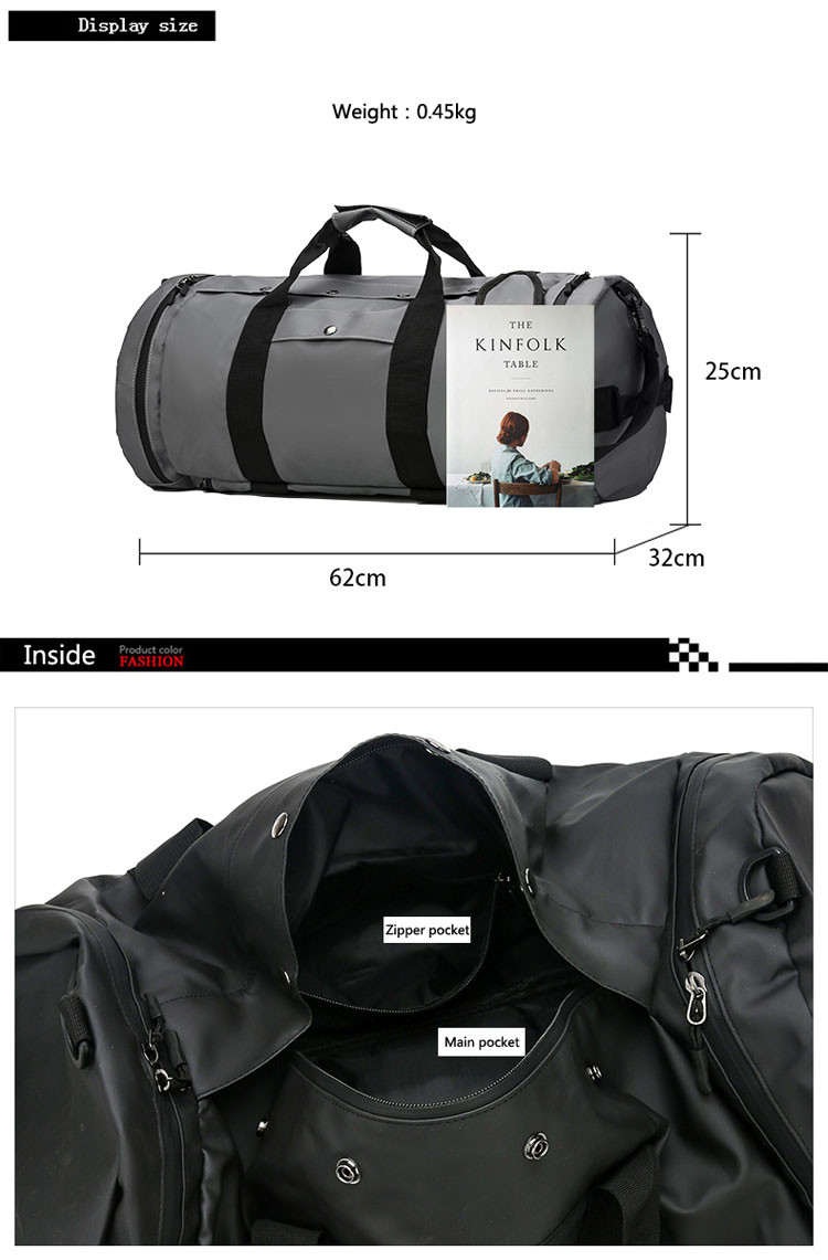Waterproof Gym Duffle Bag Mens Gym Bag With Shoe Compartment Fitness Outdoor