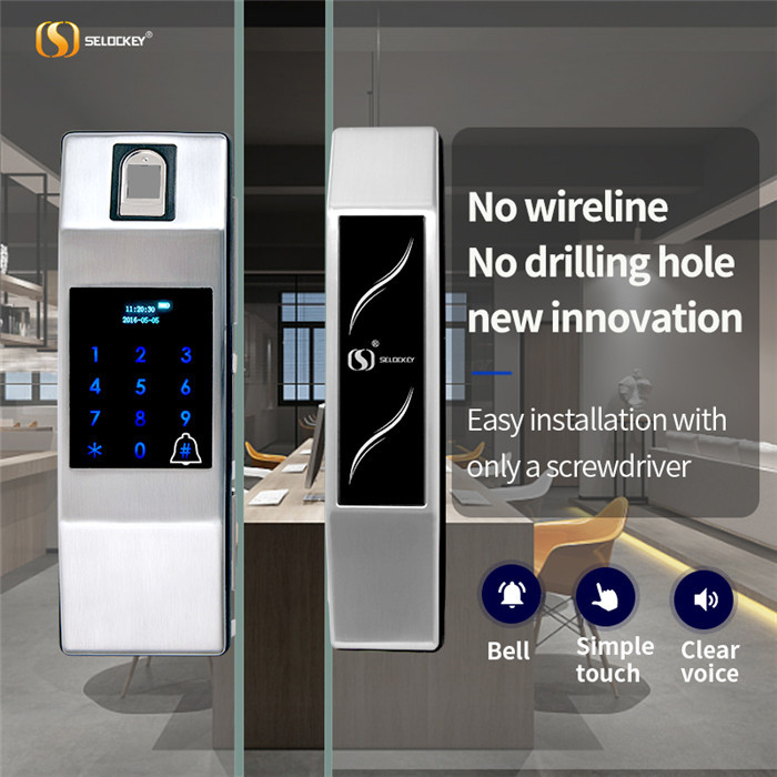 Fingerprint Frameless Glass Door Locks