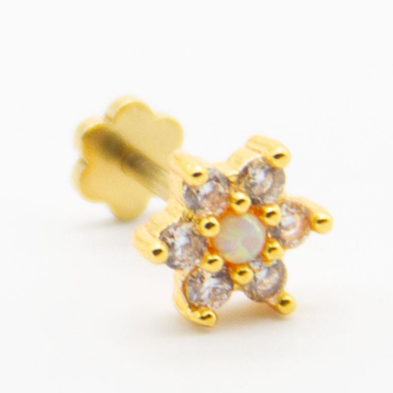 Flower Shape Ear Piercing Jewellery 316 Stainless steel Ear Cartilage Earrings 8mm