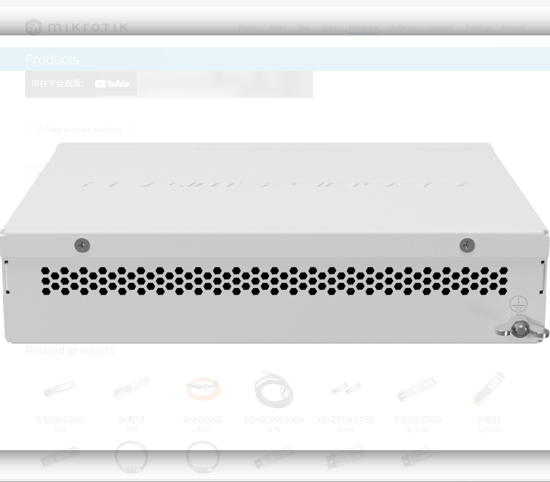 Mikrotik CSS610-8G-2S IN Network Switch 8 Gigabit Ethernet Ports Managed VLAN Support
