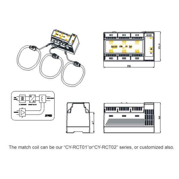 High Electrical Efficiency Rogowski Coil Current Transformer Indoor CY-RCT02A1(5)