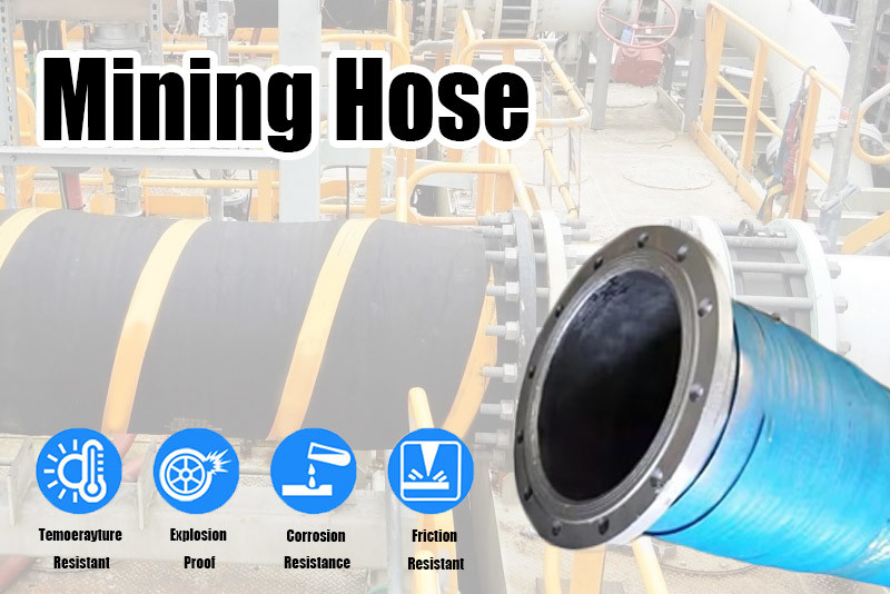 10'' Tailings Hose Epdm Outer Cover Excellent Uv Weather And Ozone Resistance