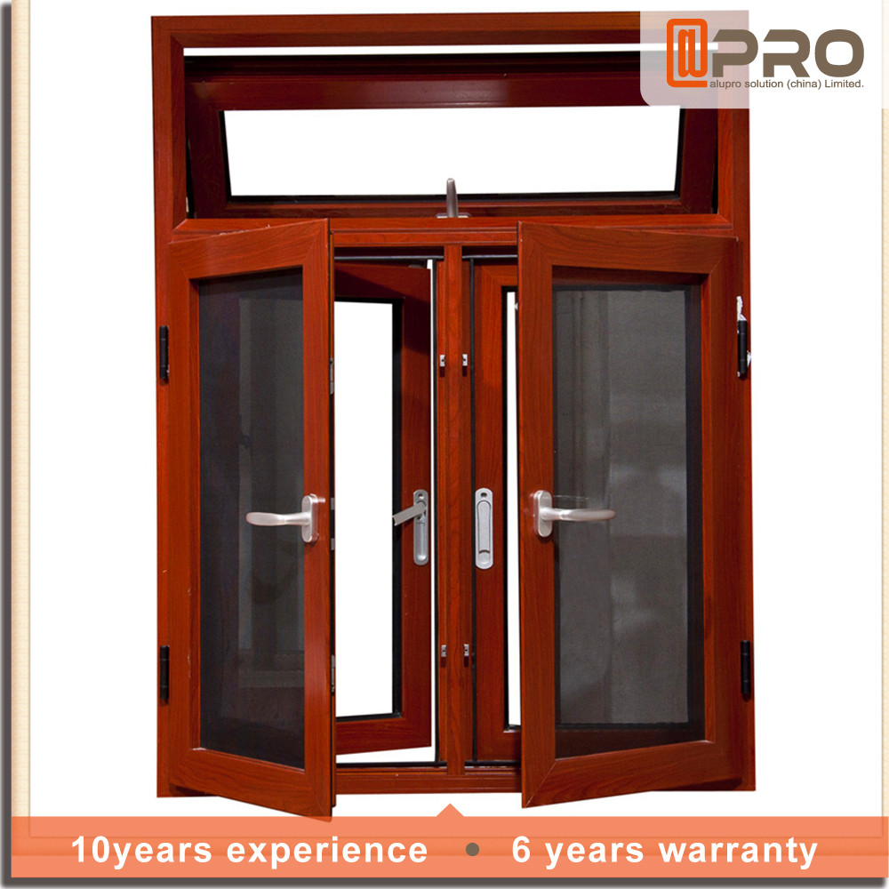 Double Glazed Aluminum Frame Tempered Glass Swing Window