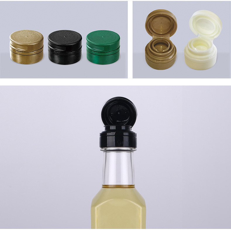 Olive Oil Vinegar Plastic Bottle With Screw Cap Square 8.8oz