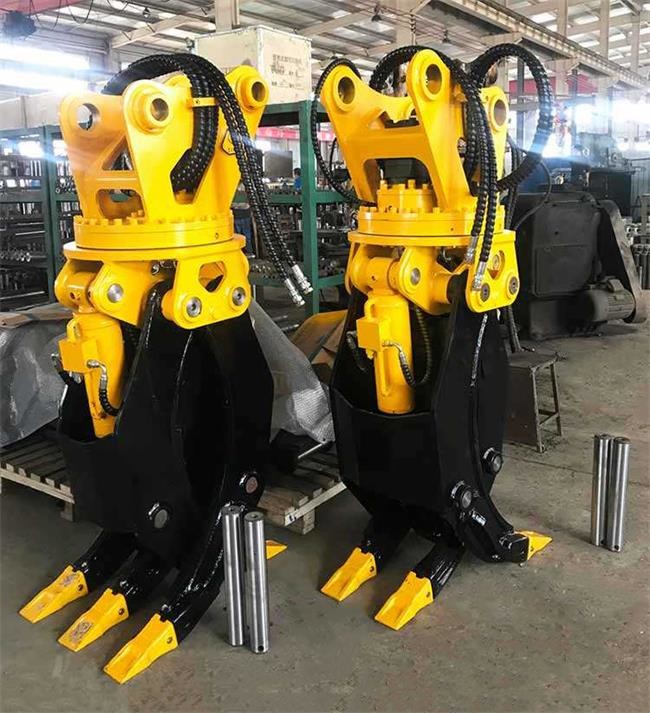 Timber Grab Wood Excavator Rotating Grapple For Forestry Industry 20t Excavator Log Grapple