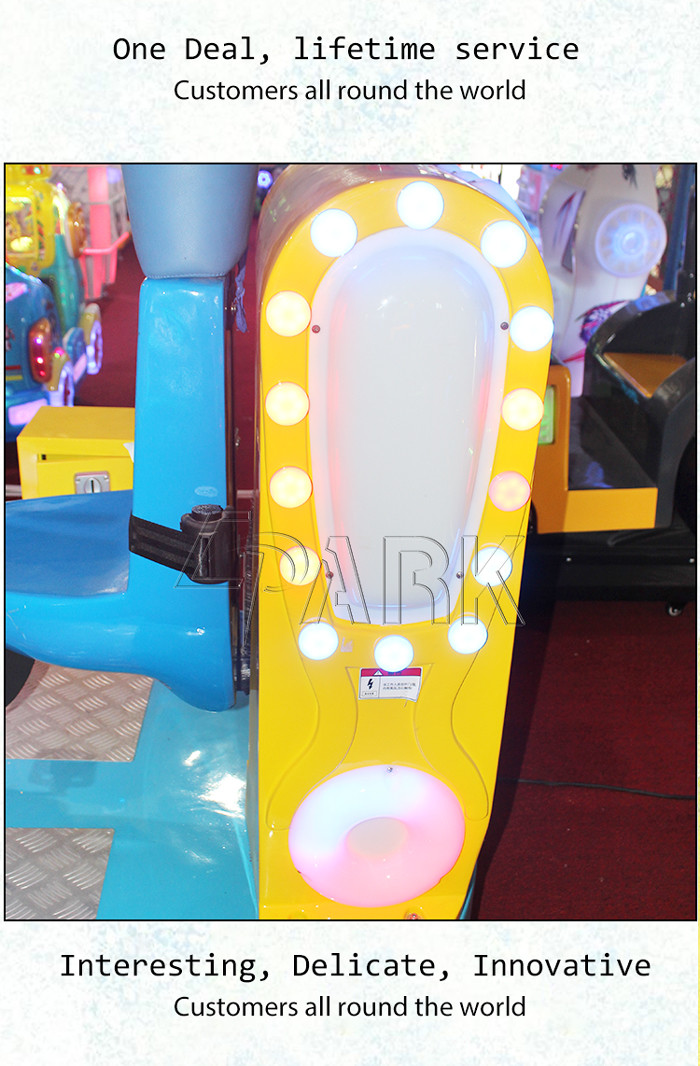 Kids Racing Video Game Machine Happy Sports Real Bicycle Rotation Carousel Platform