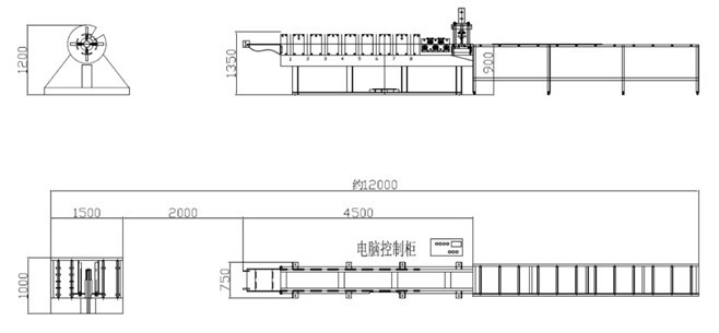 Durable PU Sandwich Panel Machine , Under Roll Forming Machine For Sandwich Panel Corner
