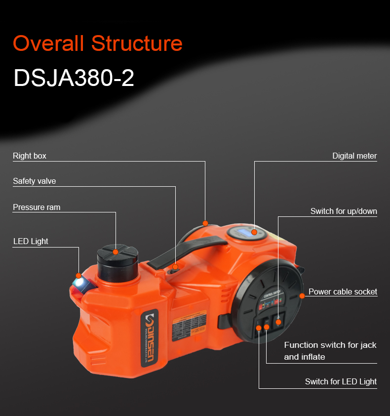 High Efficiency 5T Electric Hydraulic Jack Kit Mechanical Lifting Jacks