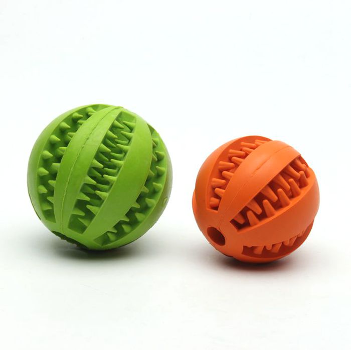 Hard Rubber Chew Toys Ball Dog Treat Chew Toys For Dog Teeth Cleaning