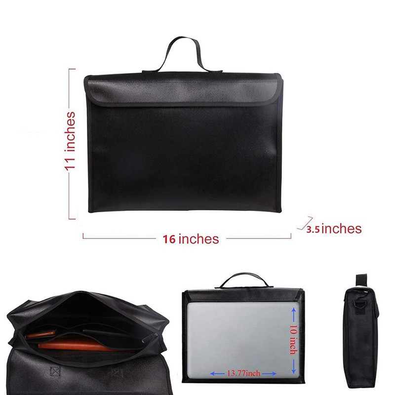 Potable Fire Resistant Document Holders With Detachable Shoulder Strap