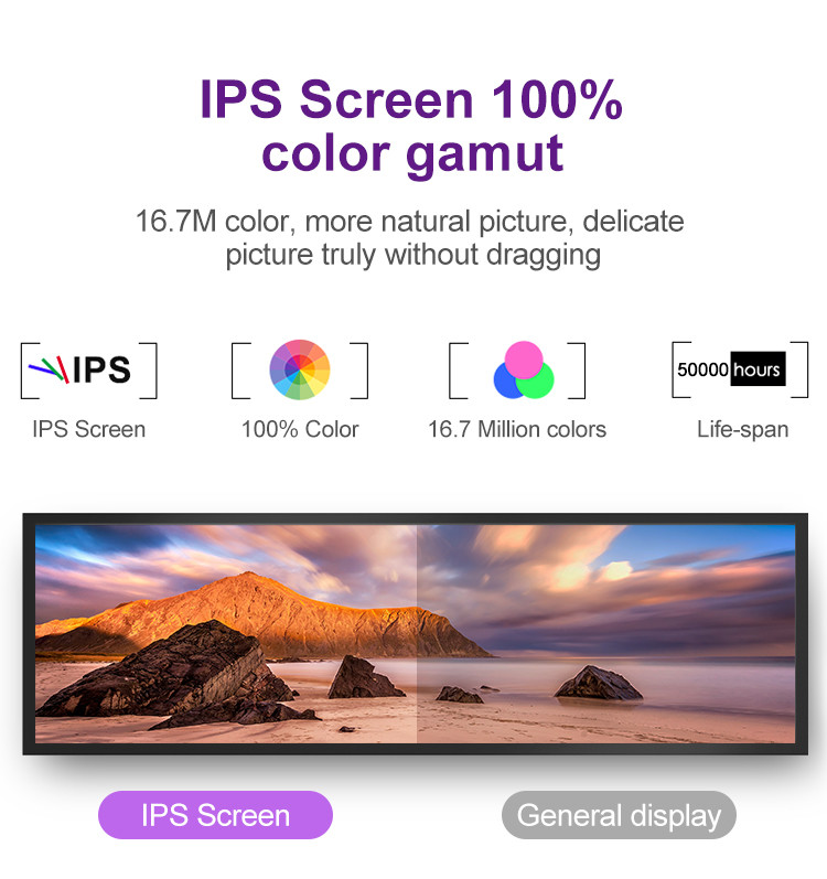 VETO 24 29 35 Inch Android HD Wall Mounted LCD Bar Lcd Panel Ultra-Thin Stretched Shelf Display