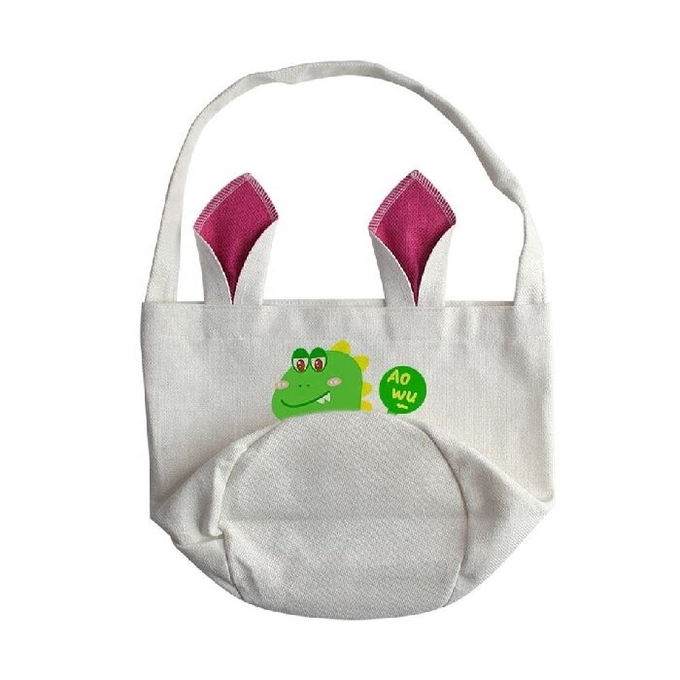 35*45cm DIY Sublimation Easter Basket Blanks With Rabbit Ears For Easter Day