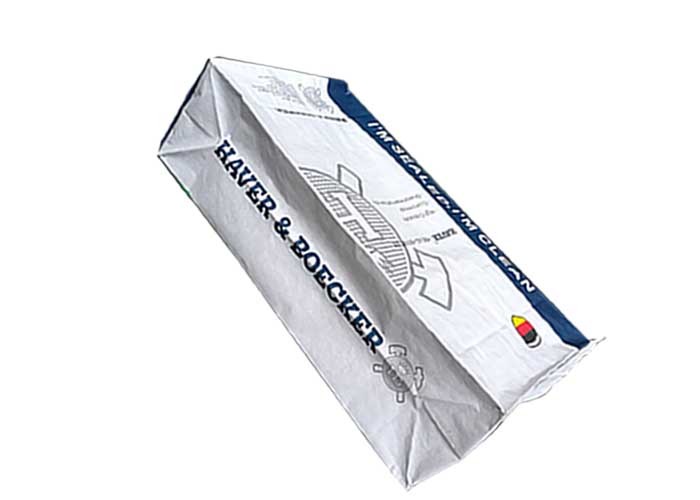 GMP Standard Multiwall Kraft Paper Bags Delicate Printing With External Top Valve