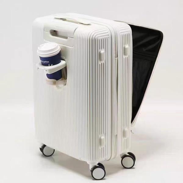 Custom Logo Accepted TSA Lock Front-opening Luggage in Aluminium Alloy Trolley for Business-Ready Travel and Unisex