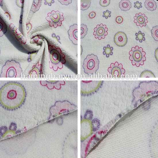 sherpa printed fabric 100% polyester fabric sherpa