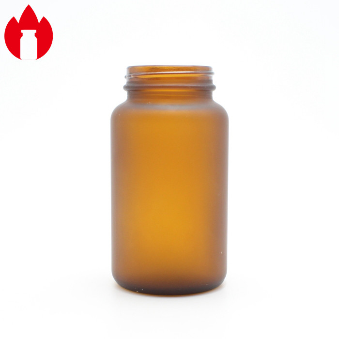 300ml Medical Wide Mouth Frosted Glass Bottle Frosted Amber Bottles