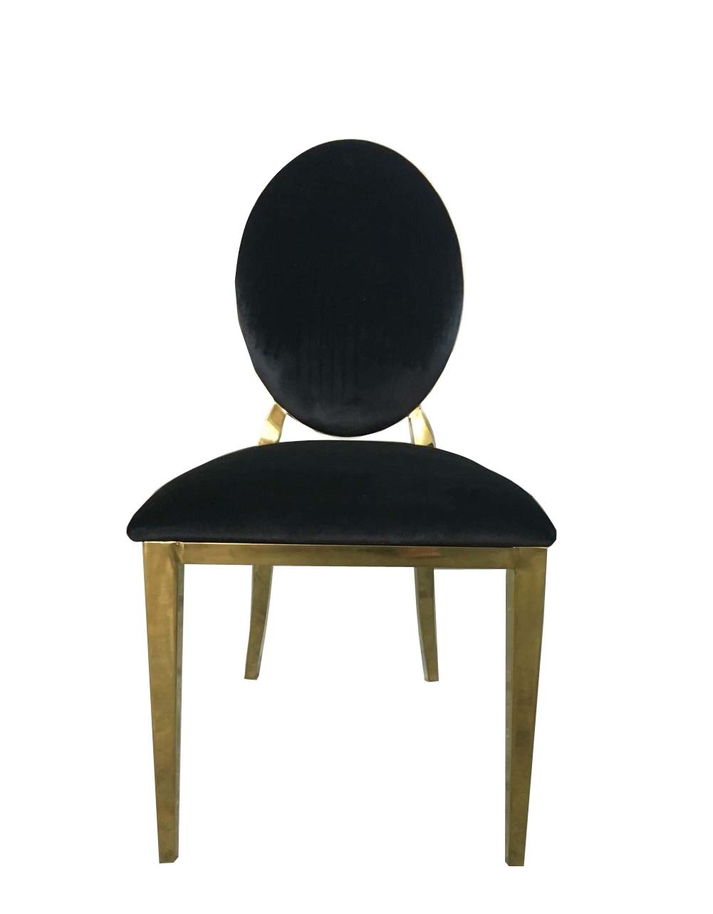 Gold Wedding Dining Chairs Stainless Steel Stackable Banquet Chair
