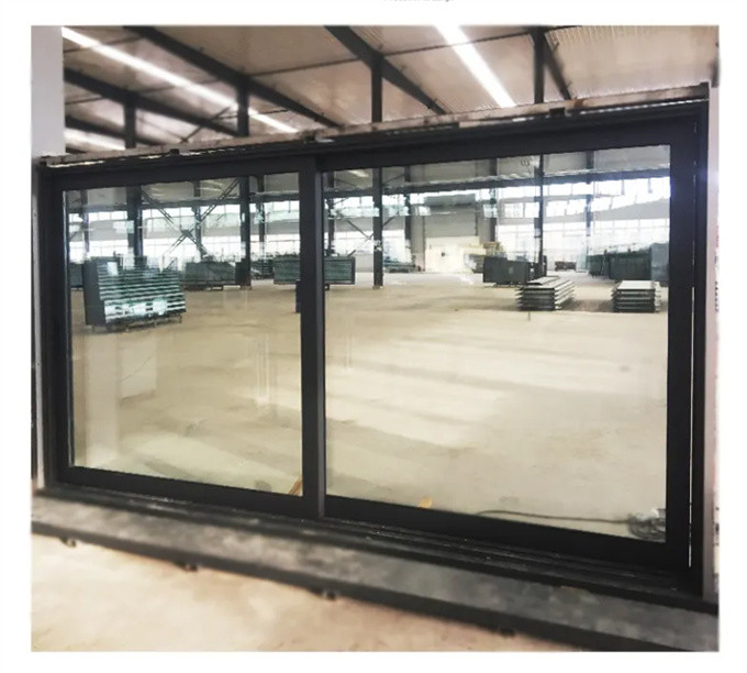 SKATE Aluminium Narrow Frame Glass Double Sliding Doors With Rolling Pull Opening Method