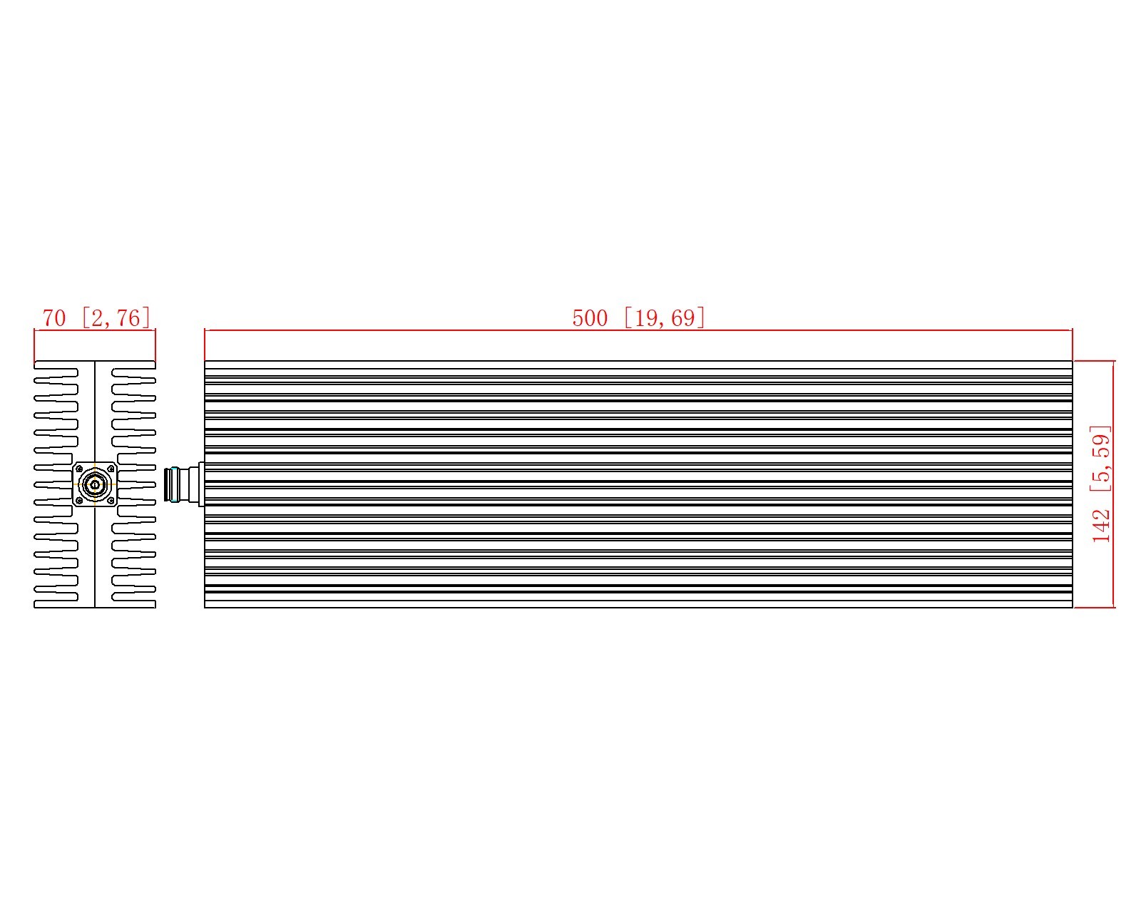 DC-4GHz 500W Dummy Load / Termination Load 4.3-10 Female