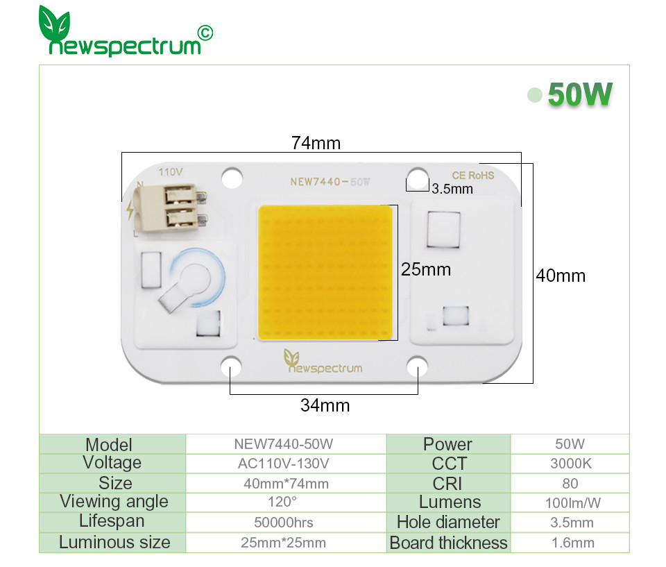 Solderless Cob Driver Led Chip Cold White 30w Led Module For DIY Floodlights
