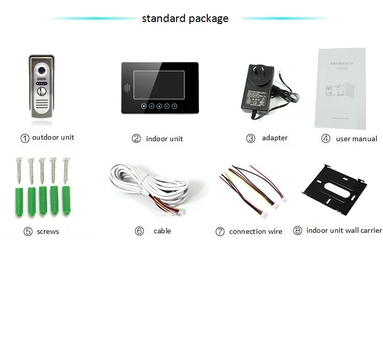 CK-10T M2@Manufacturer 7Inch Touch-Keys Video Door Phone and intercom system for Hotel,Apartment,Villa,Home