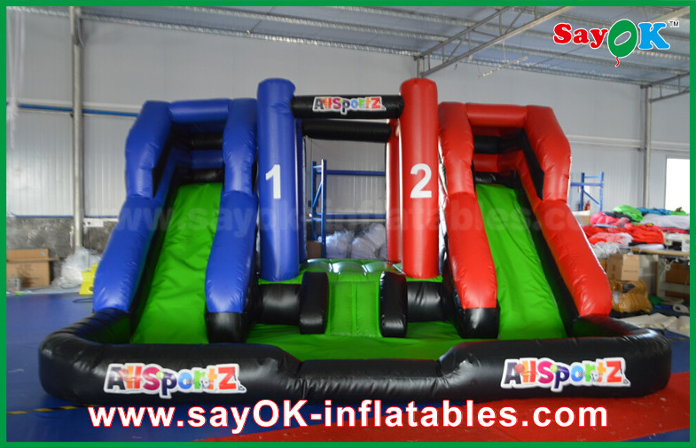 Blue And Red Inflatable Large Bouncer Slider Castle Kids Palying Toys For Children