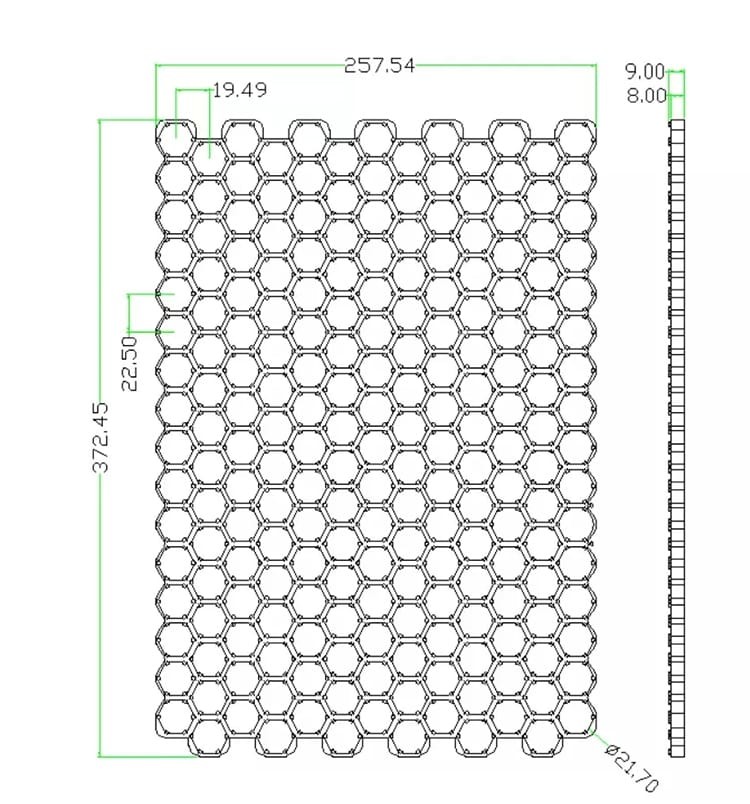 Honeycomb Electric Battery Raw Materials 21700 18650 Holder 22.5mm