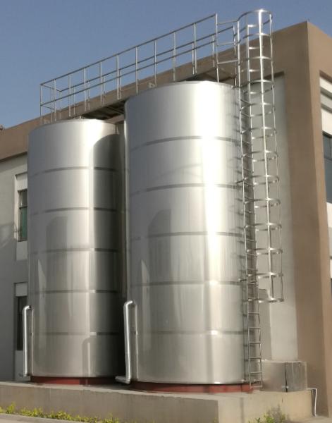 20000L Large Outdoor SUS304 Milk Storage tank /Milk Silo With agitator 960rpm