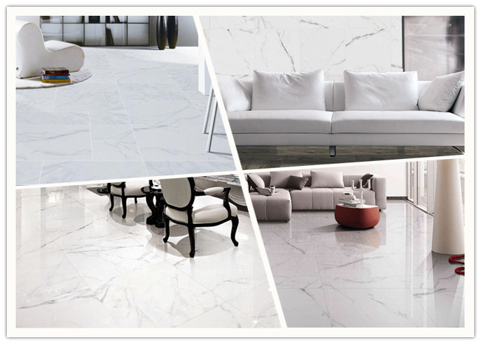 Durable Marble Effect Porcelain Wall Tiles Heat Insulation 300x300 Mm