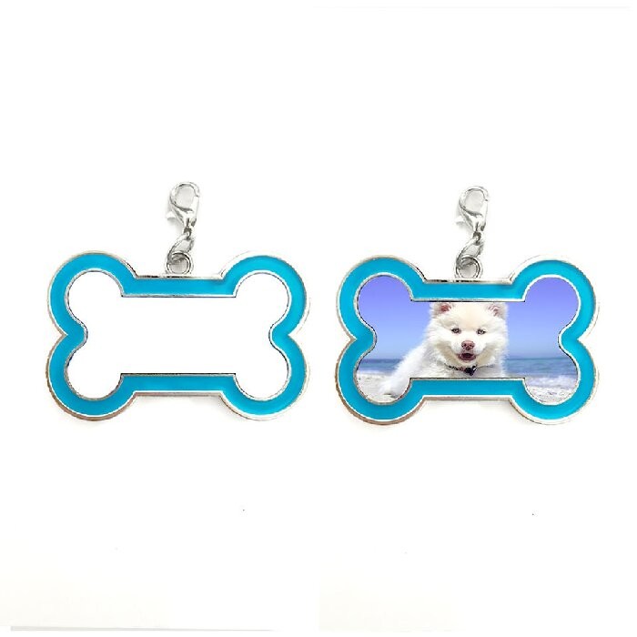 Sublimation Bone Dog Tags With Aluminum Metal Insert Blanks