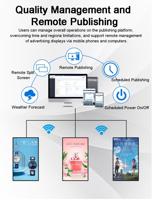 75" 43" 55 Inch Indoor Totem Kiosk Display Digital Signage and Displays Writing Method Pen/Finger Touch 4K Ultra HD Resolution