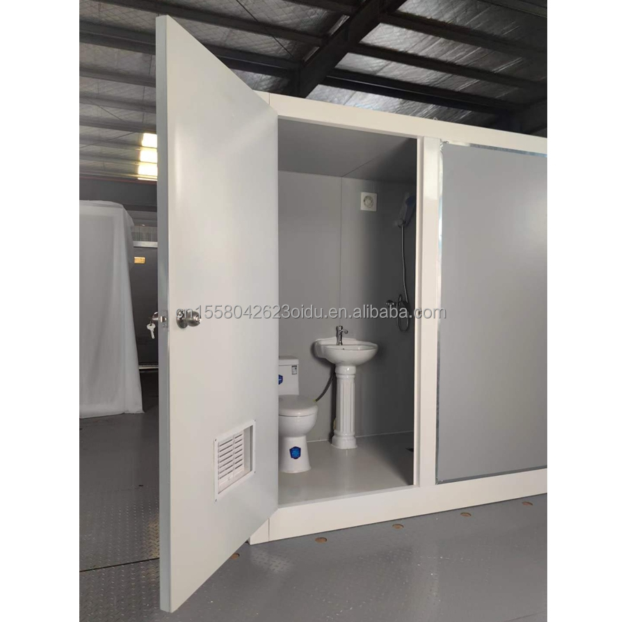 Modern Design Prefab Modular Toilets Portable Outdoor Flat Pack Container Made of Steel and Sandwich Panel for Shop 10FT